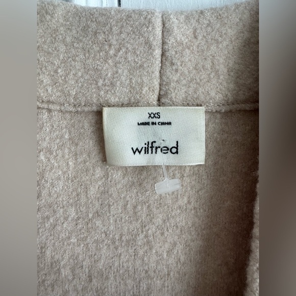 ARITZIA WILFRED 100% wool cardigan with pockets, oatmeal (XXS) - Picture 2 of 4